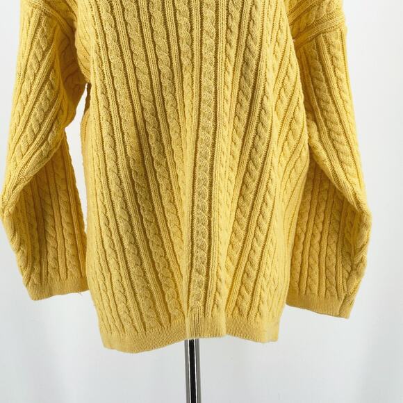 Vintage 90s Fashion Workshop Cable Knit Sweater Large Chunky Preppy Old Money - Picture 3 of 9